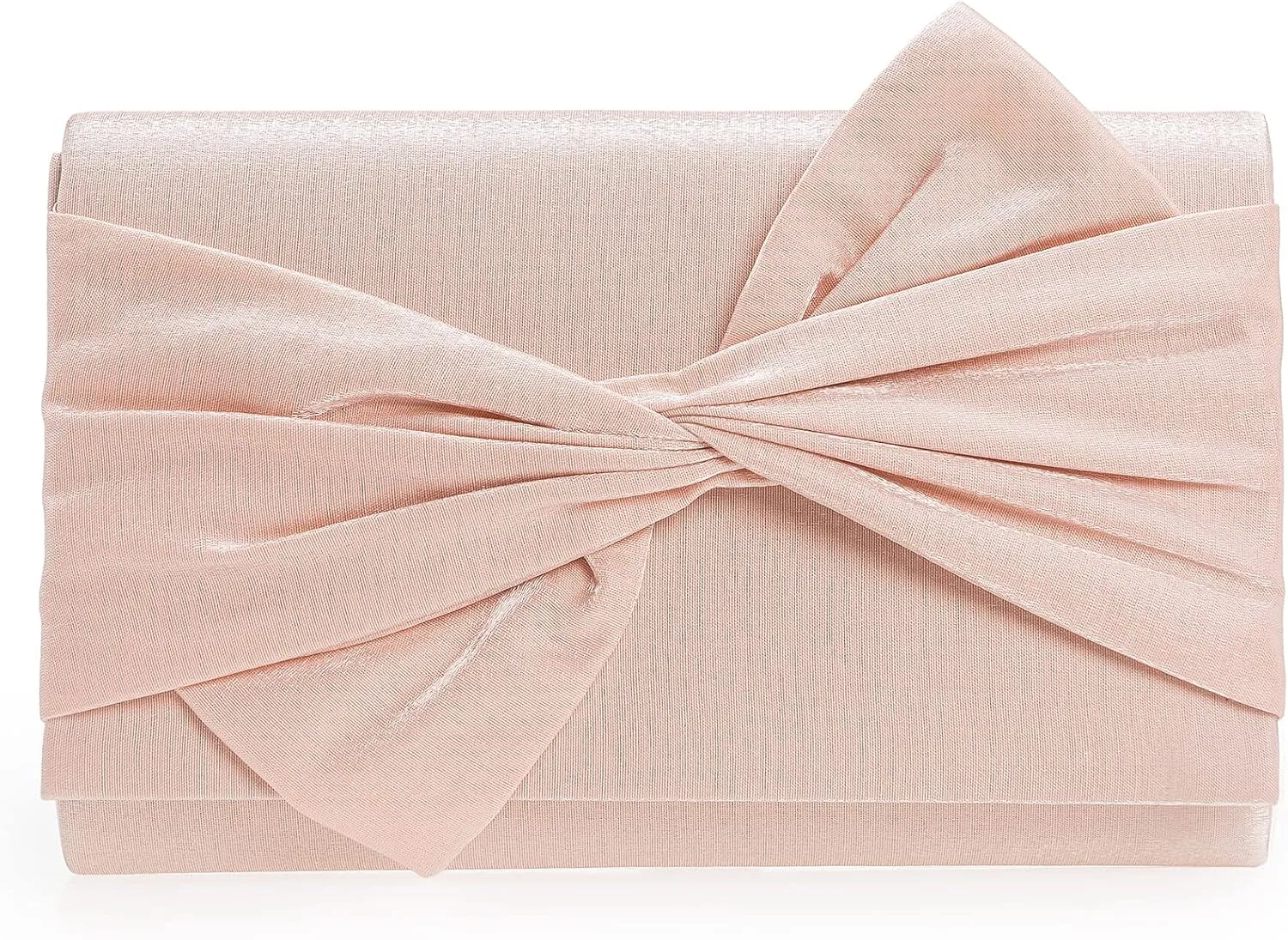 Satin Evening Bag Bow Flap Clutch Purse for Women Formal Party/Prom/Wedding