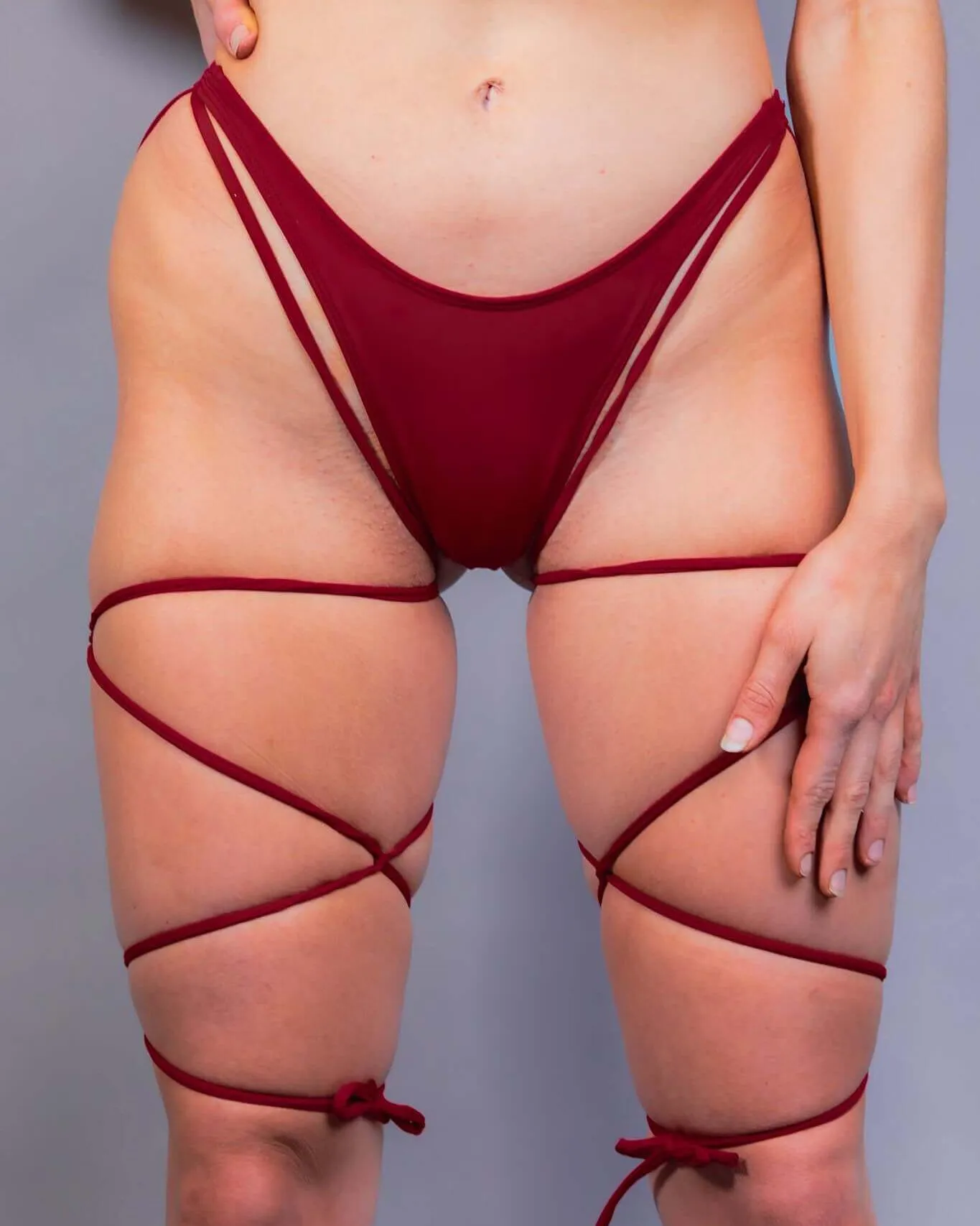 Scarlet Strappy High Hip Bottoms
