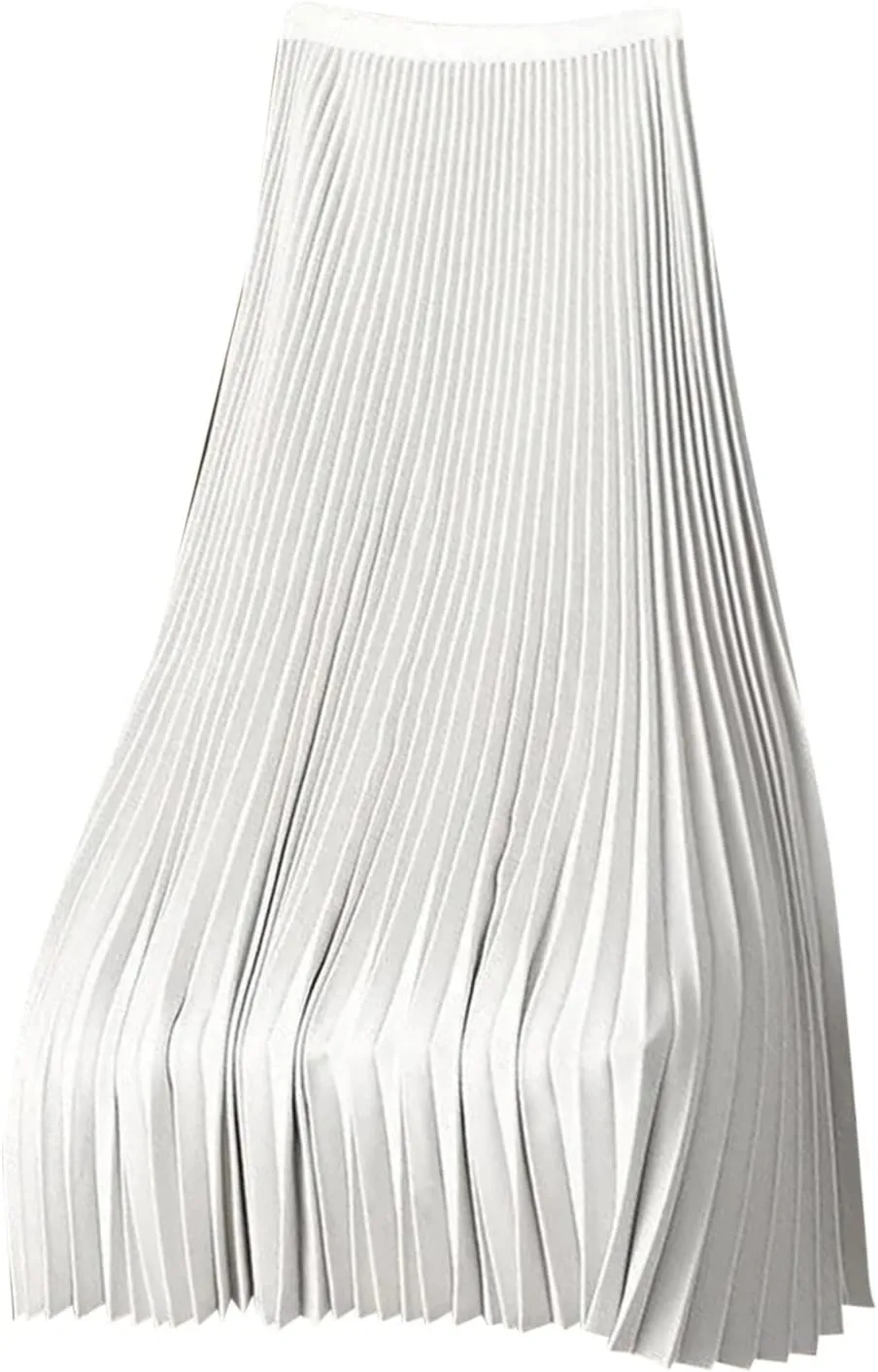 Skirt for Women Elastic Versatile High Waisted A-Line Satin Pleated Long Skirts Ladies Business Work Elegant Skirts