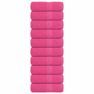 Soap Towels 10 pcs Pink 30x30 cm 360 gsm 100% Cotton