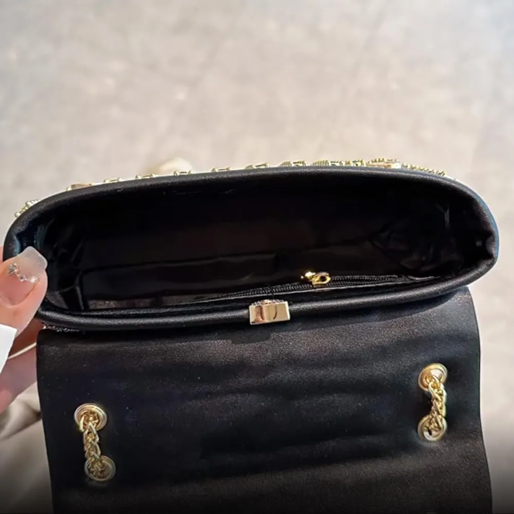 Sparkly Rhinestone Evening Bag for Women, Magnetic Closure Crossbody Shoulder Purse for Wedding Party Prom Dinner Clutch