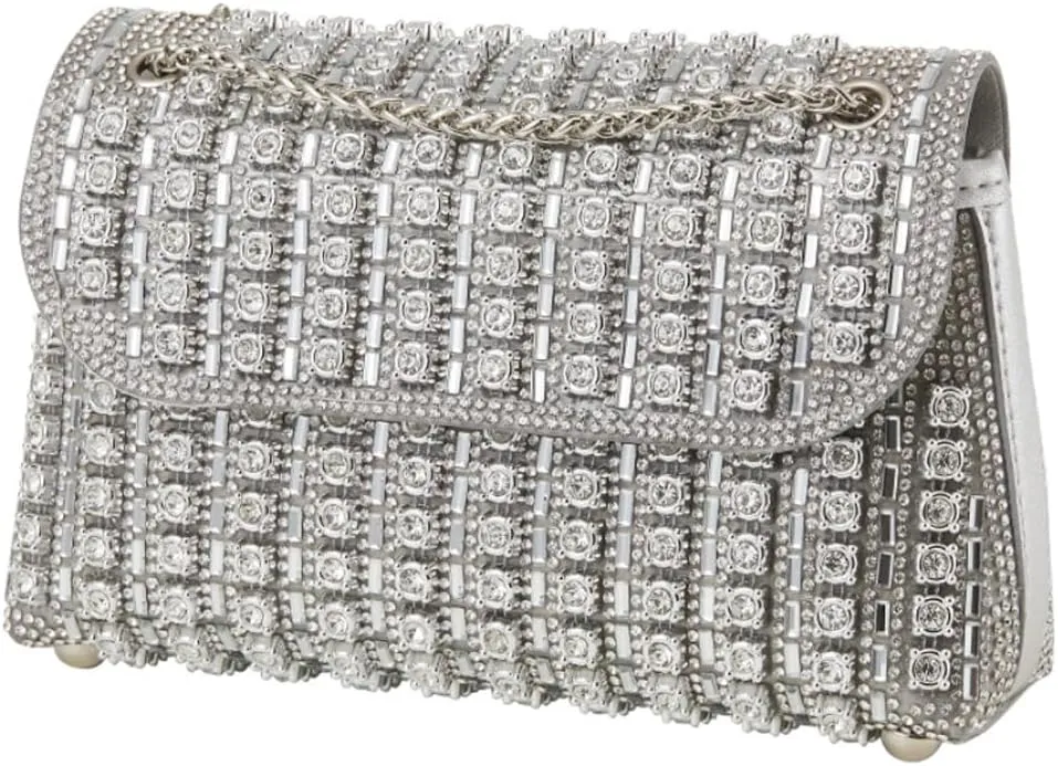 Sparkly Rhinestone Evening Bag for Women, Magnetic Closure Crossbody Shoulder Purse for Wedding Party Prom Dinner Clutch