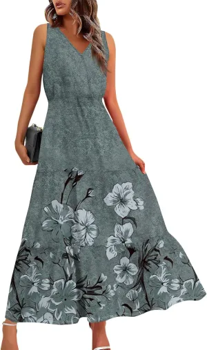 Spring Dresses for Women 2025 Floral Print Dresses for Women 2025 Casual Boho Flowy Patchwork