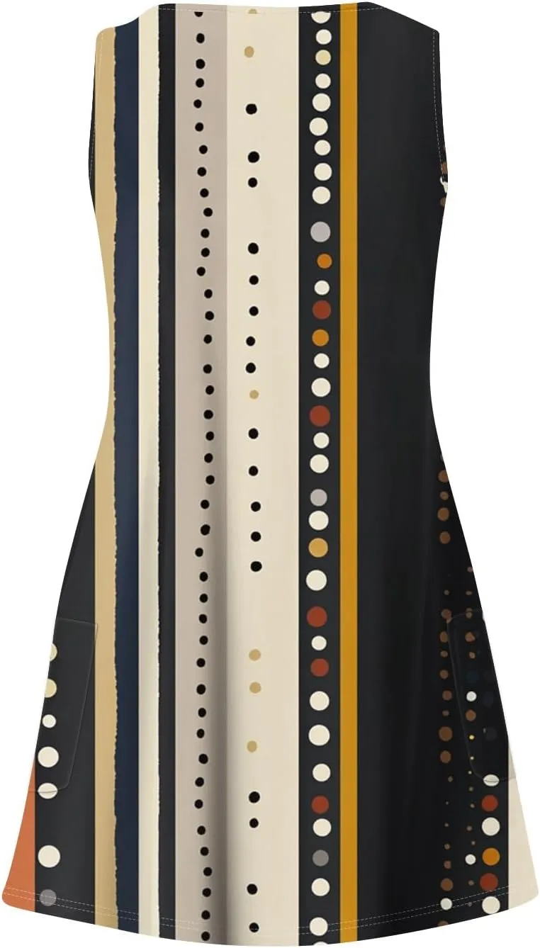 Summer Dresses for Women 2025 Loose Floral Tank Dress V-Neck Casual Sundresses Boho Beach Sleeveless T Shirt Dresses
