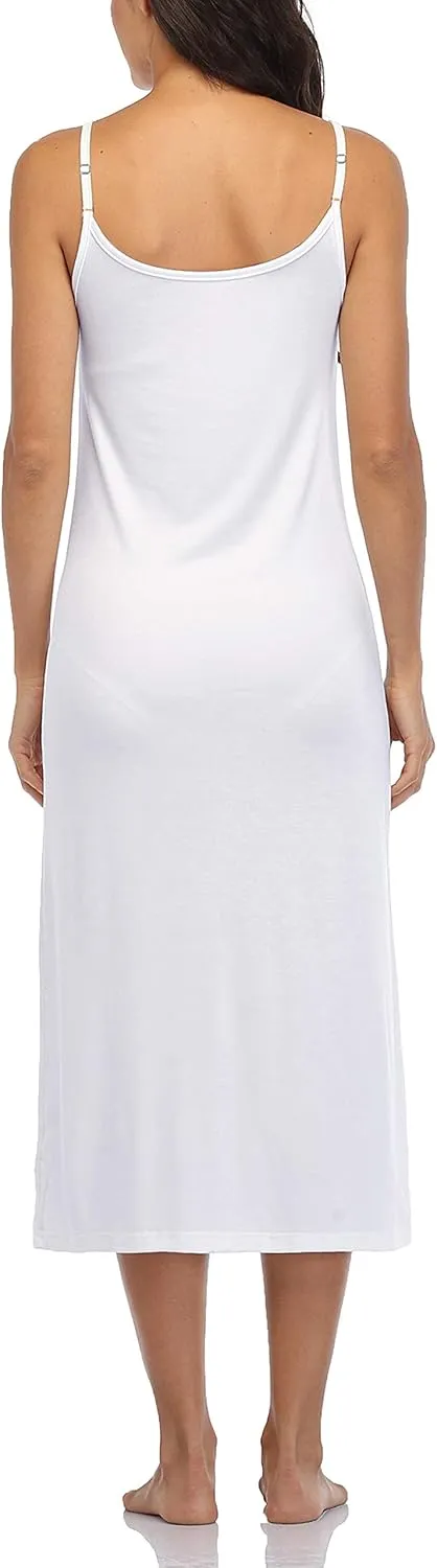 Summienlink Women's Full Slip for Under Dresses Sexy Long Sleeveless Nightgown Cami Dress