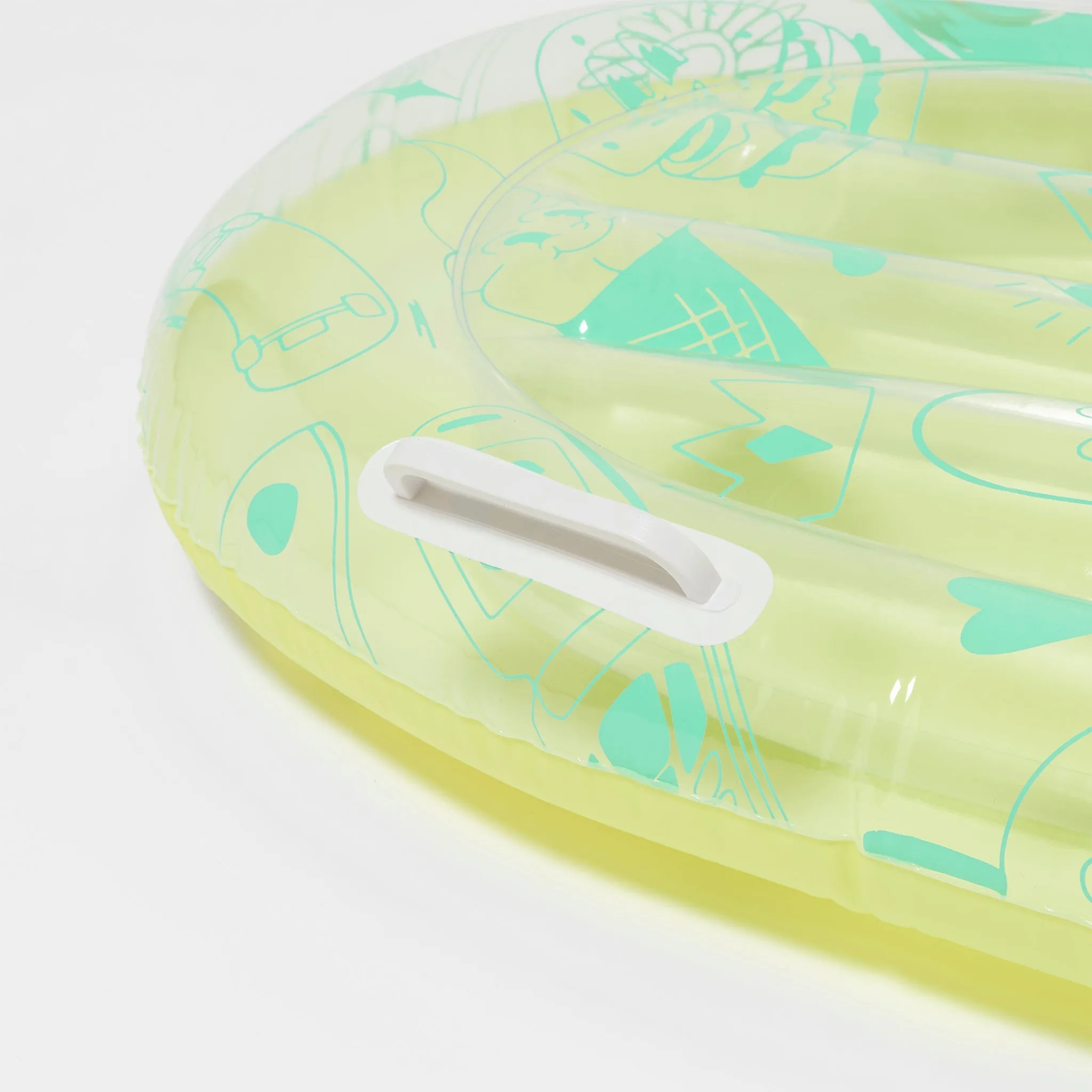 SUNNYLiFE Inflatable Boogie Board The Sea Kids Blue-Lime