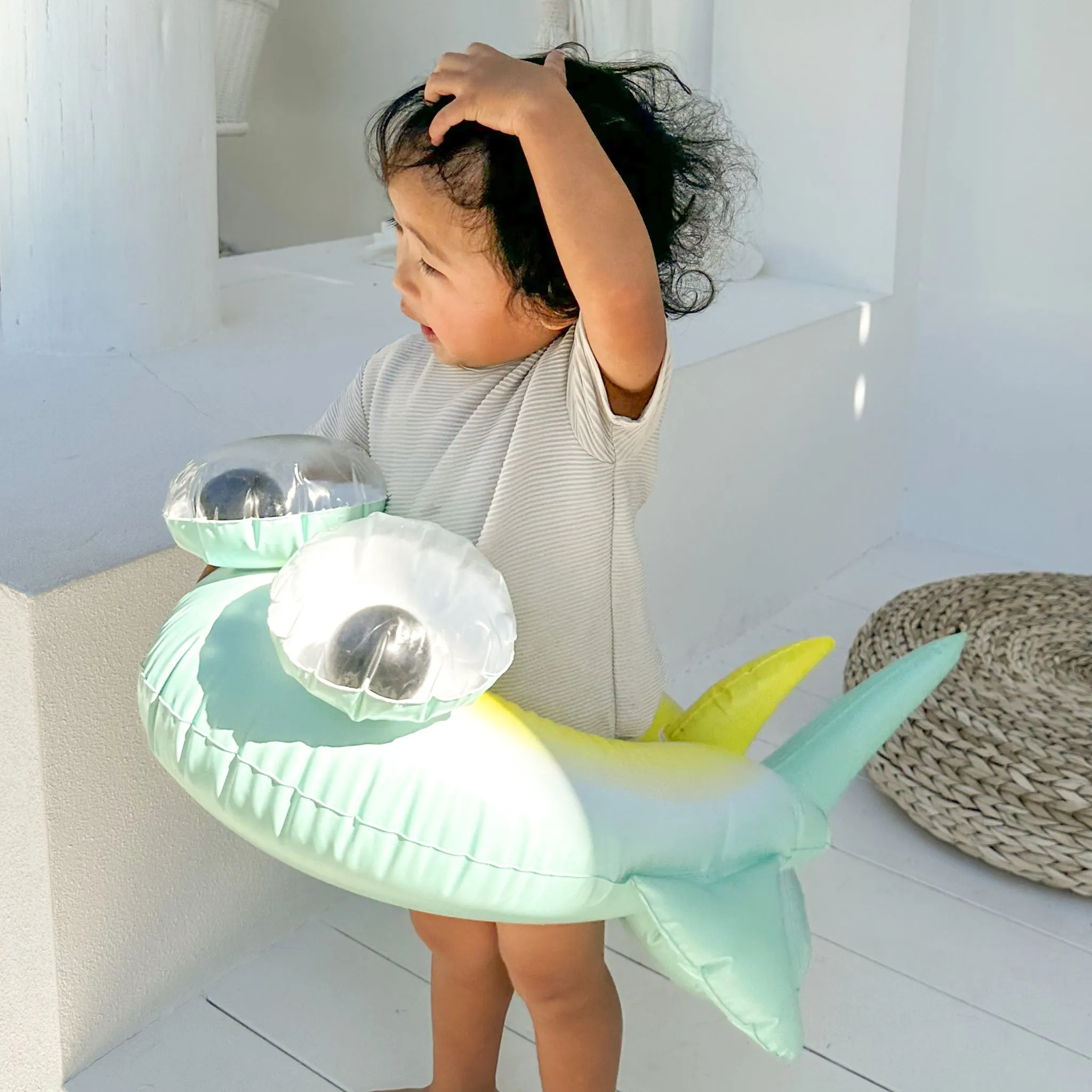 SUNNYLiFE Kids Pool Ring Salty The Shark Multi