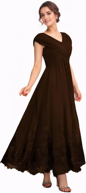 Tea Length Mother of The Bride Dresses for Wedding 2025 Lace Wedding Dress Chiffon Formal Evening Dresses for Women