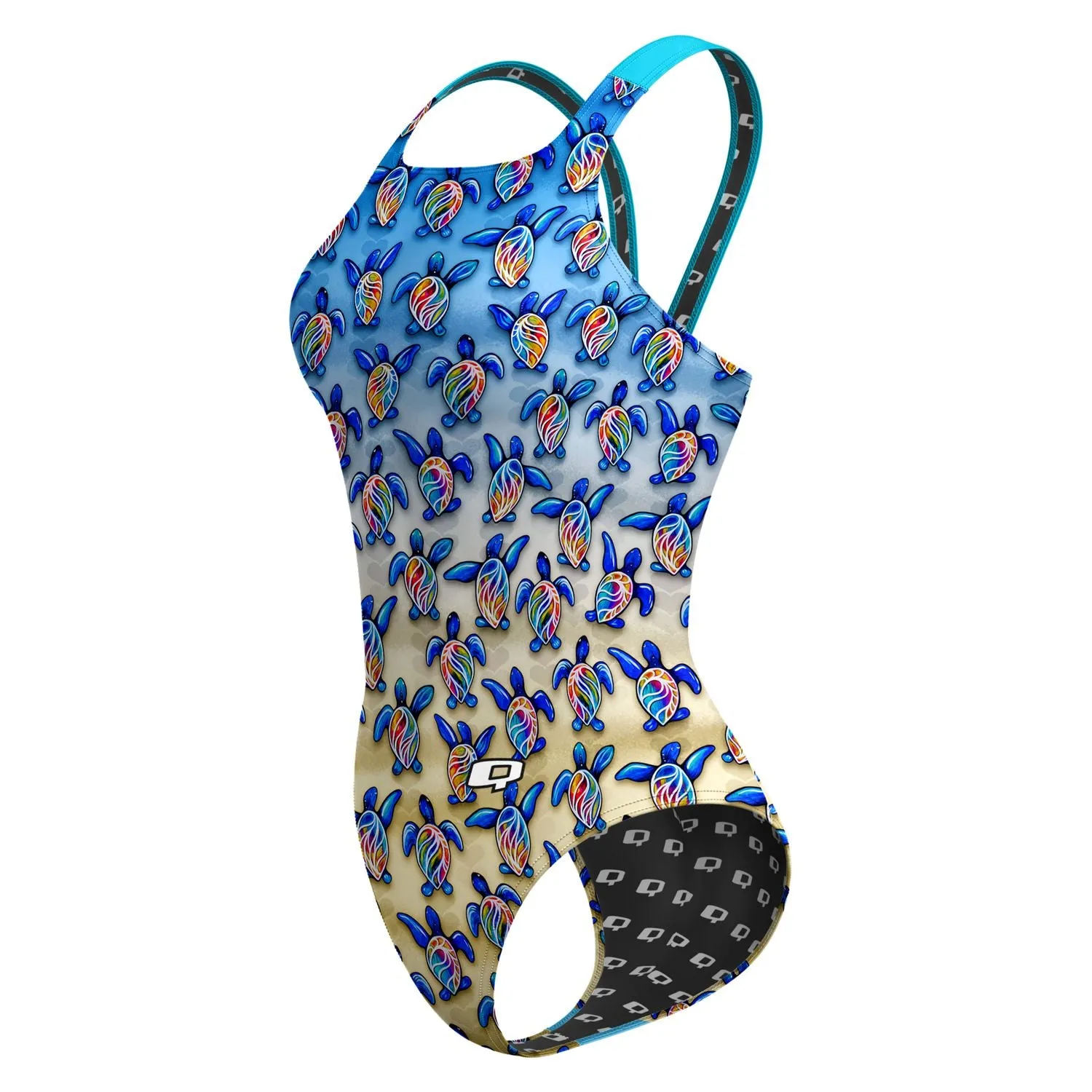 Turtle Trot Classic Strap Swimsuit