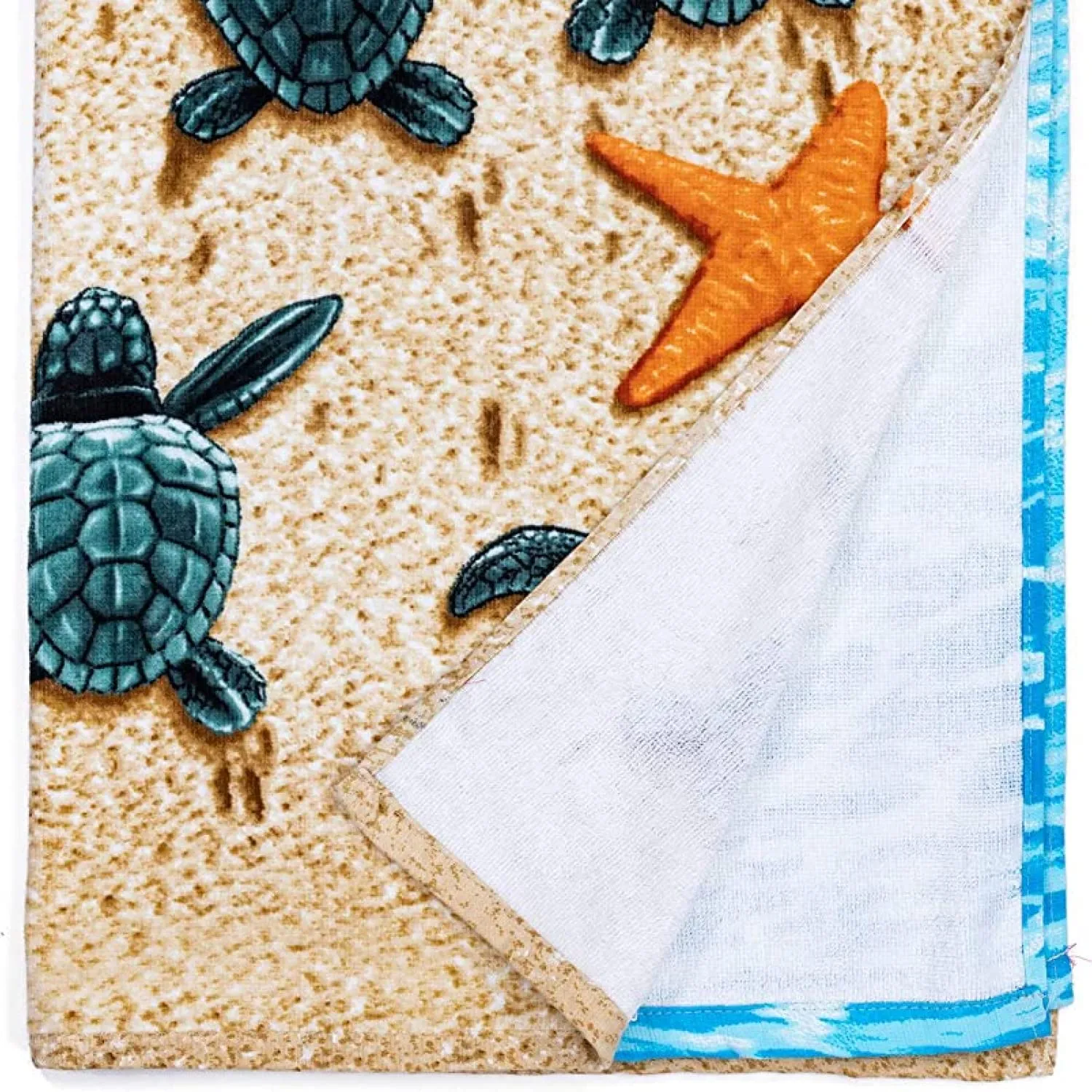 Turtles On The Beach Super Soft Plush Cotton Beach Bath Pool Towel