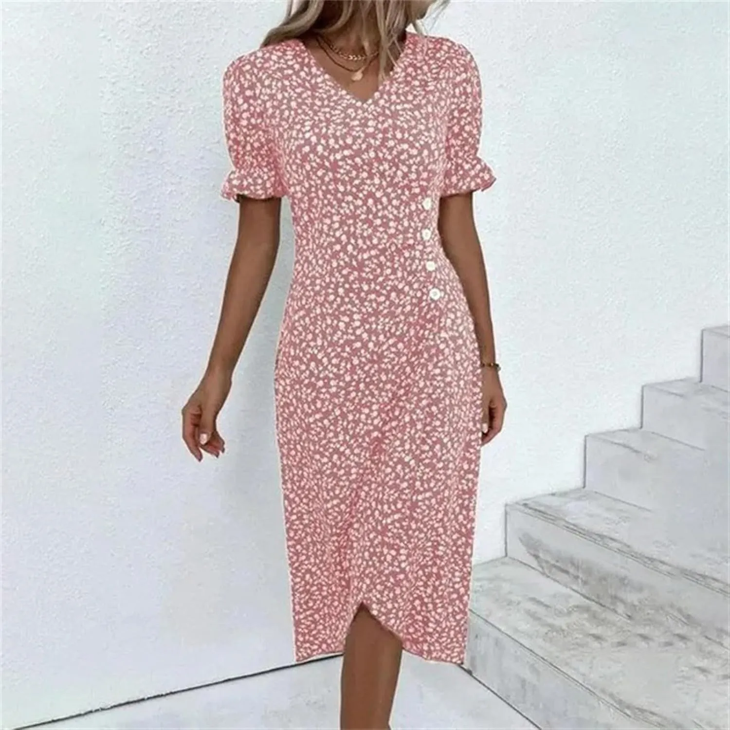 Womens 2025 Summer Dresses Floral Eyelet White Petite Sundresses Spring Midi Floral Maxi Church Work Vacation Dresses