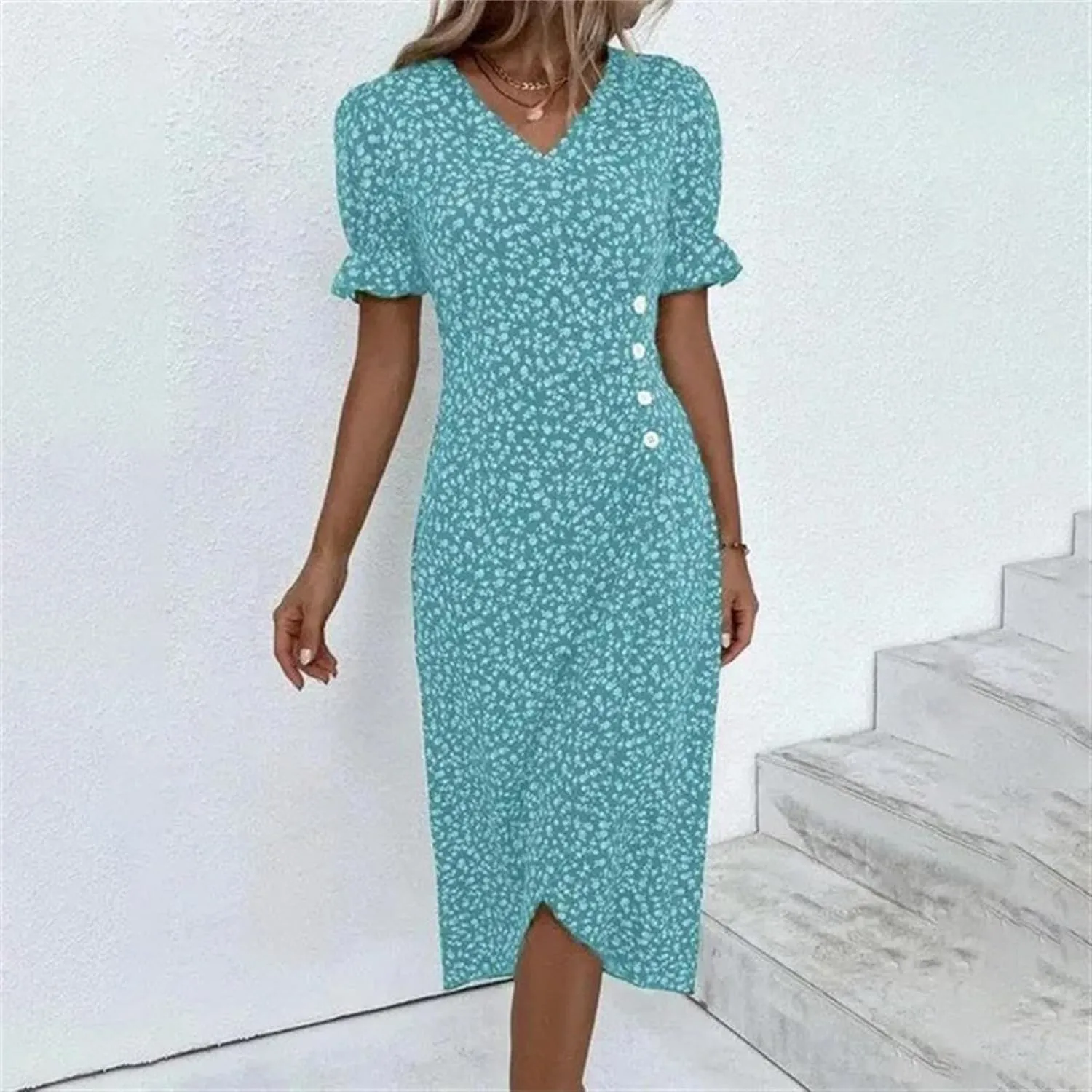 Womens 2025 Summer Dresses Floral Eyelet White Petite Sundresses Spring Midi Floral Maxi Church Work Vacation Dresses
