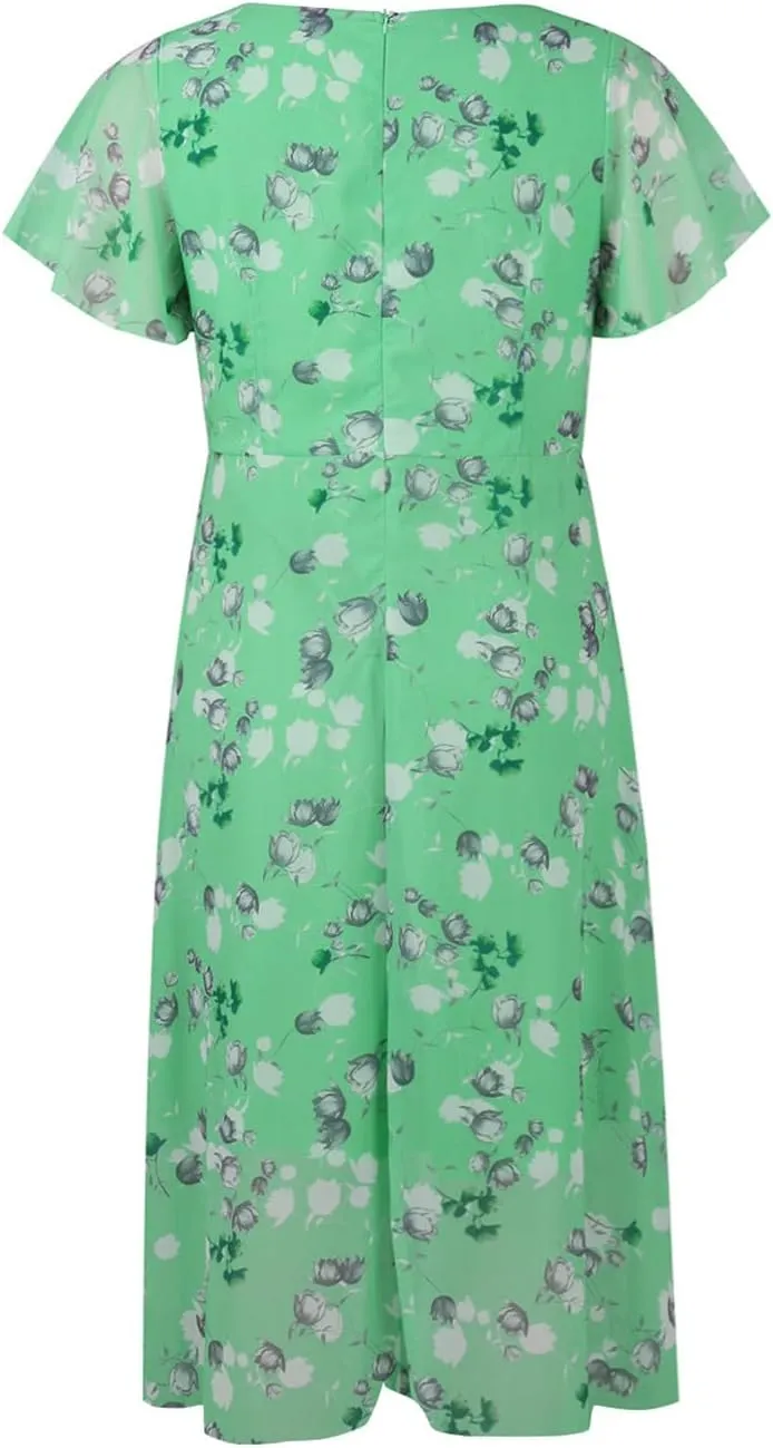 Womens Dresses Maxi Dresses for Women Summer Dresses for Women 2025 Ruffle Short Sleeve Floral