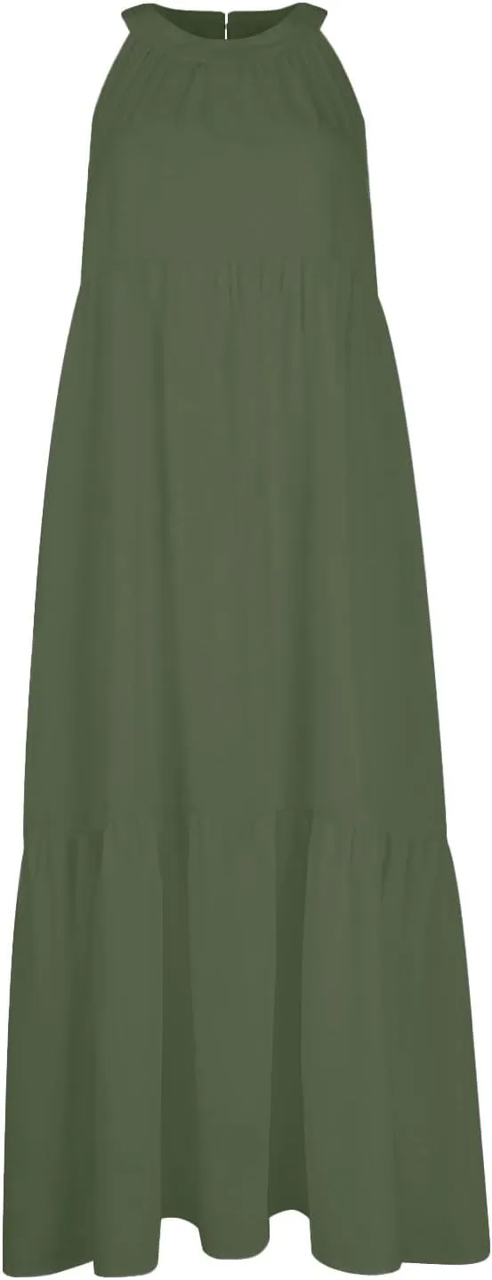 Womens Dresses Patchwork High Waisted Loose Swing Womens Dresses Tea Party Dresses for Woman Maxi