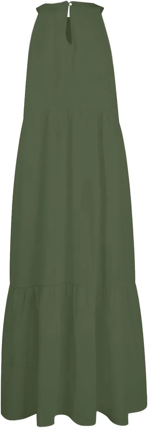 Womens Dresses Patchwork High Waisted Loose Swing Womens Dresses Tea Party Dresses for Woman Maxi