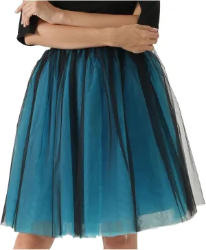 Women's High Waisted Tulle Skirt A-Line Pleated Midi Skirt 2024 Summer Flowy Versatile Puffy Swing Work Mesh Skirts