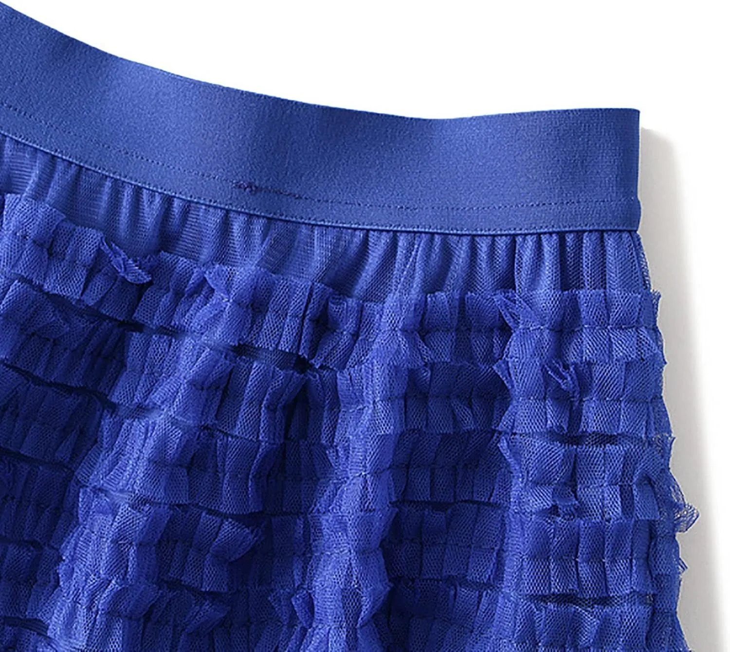 Women's Pleated A-Lined Skirts 2024 Summer Versatile High Waisted Midi Skirt Multi-Layer Puffer Flared Cake Skirt