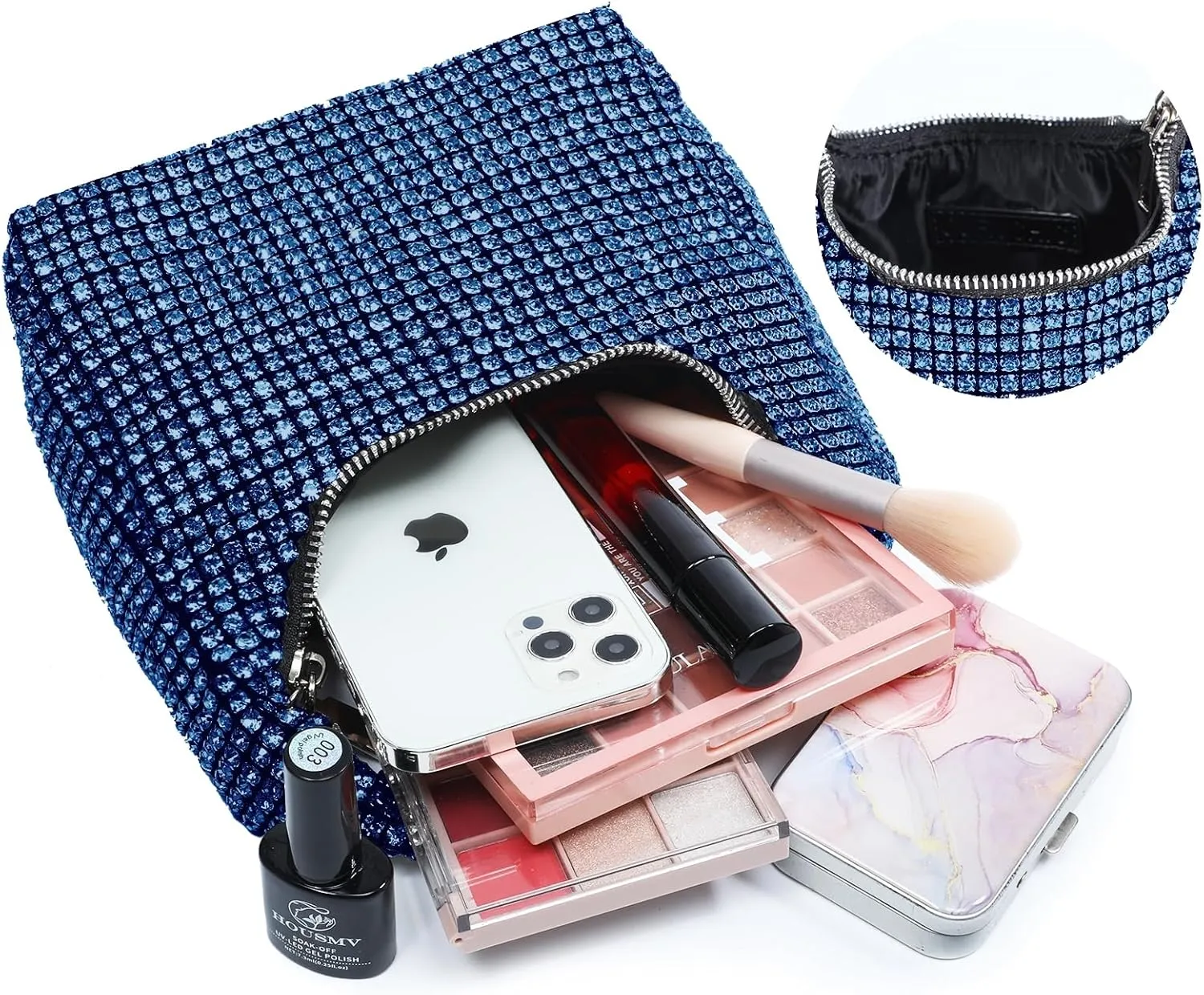 Women's Rhinestone Purses Sparkly Clutch Evening Handbag Prom Purse for Party Bridal Wedding