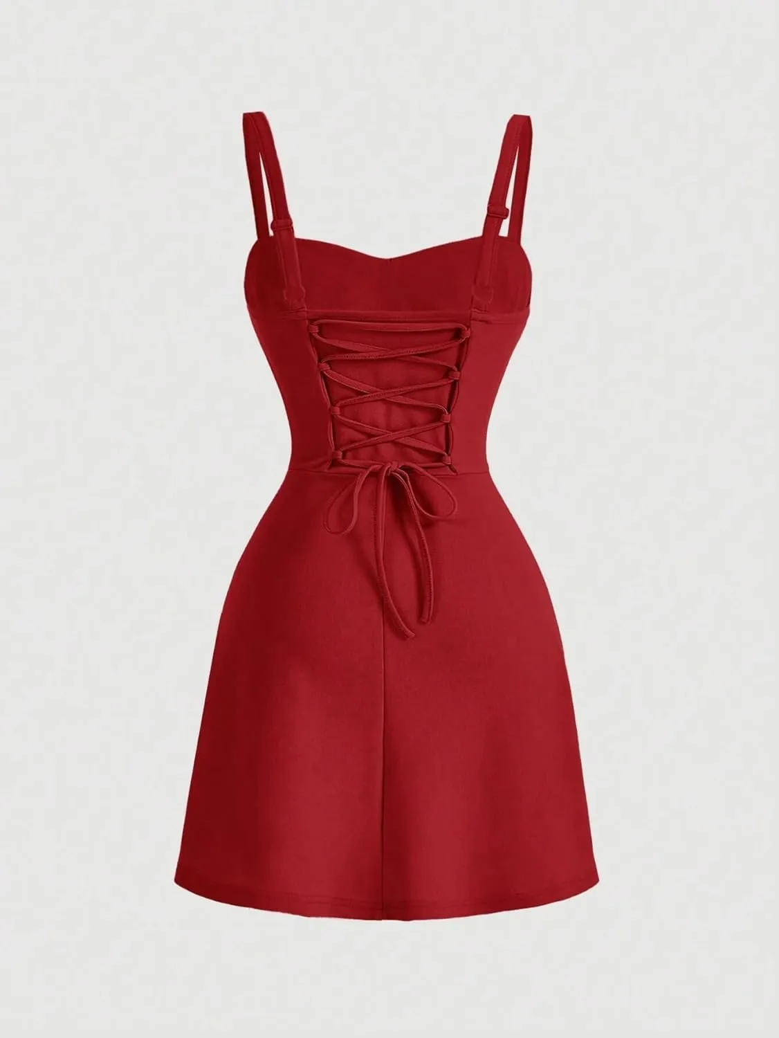 Women's Solid Color Ruched Bust Strapless Dress Fashion Short Cami Dresses for Women