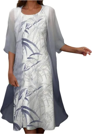 Womens Summer Dresses Cardigan Lightweight Dress Elegant Gauze Casual Dressy Clothes Plus Size Formal Long Sundress