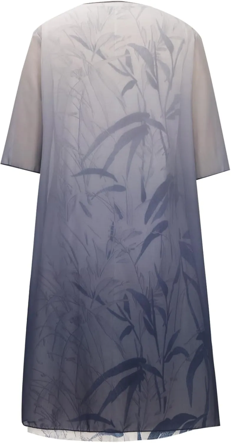 Womens Summer Dresses Cardigan Lightweight Dress Elegant Gauze Casual Dressy Clothes Plus Size Formal Long Sundress