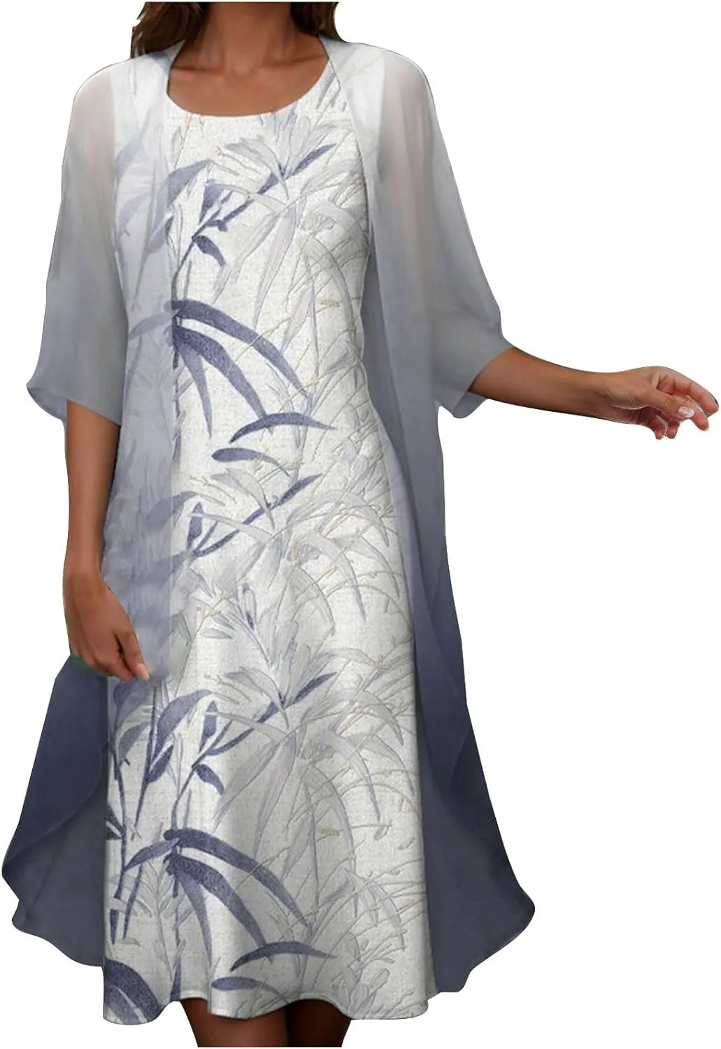 Womens Summer Dresses Cardigan Lightweight Dress Elegant Gauze Casual Dressy Clothes Plus Size Formal Long Sundress