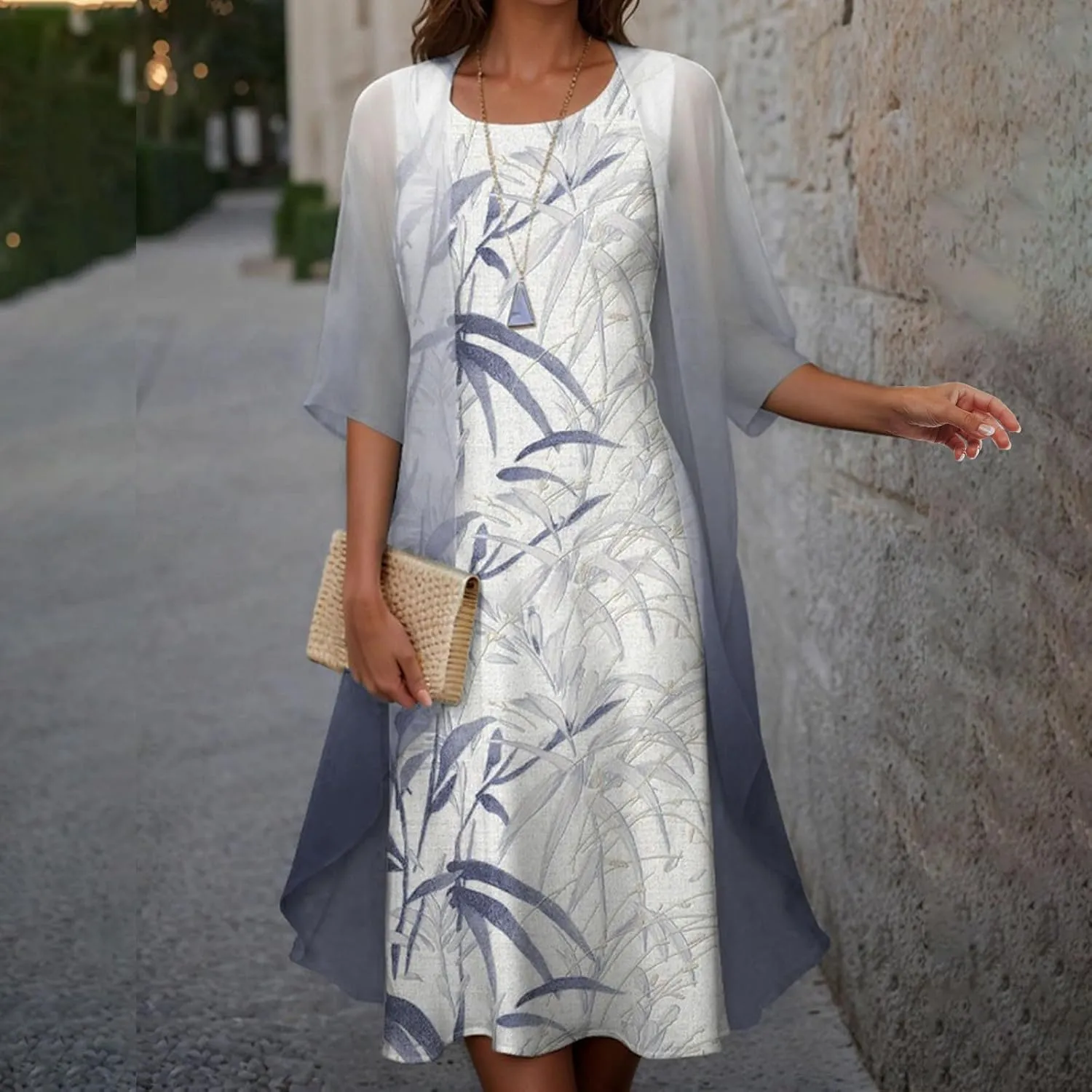 Womens Summer Dresses Cardigan Lightweight Dress Elegant Gauze Casual Dressy Clothes Plus Size Formal Long Sundress