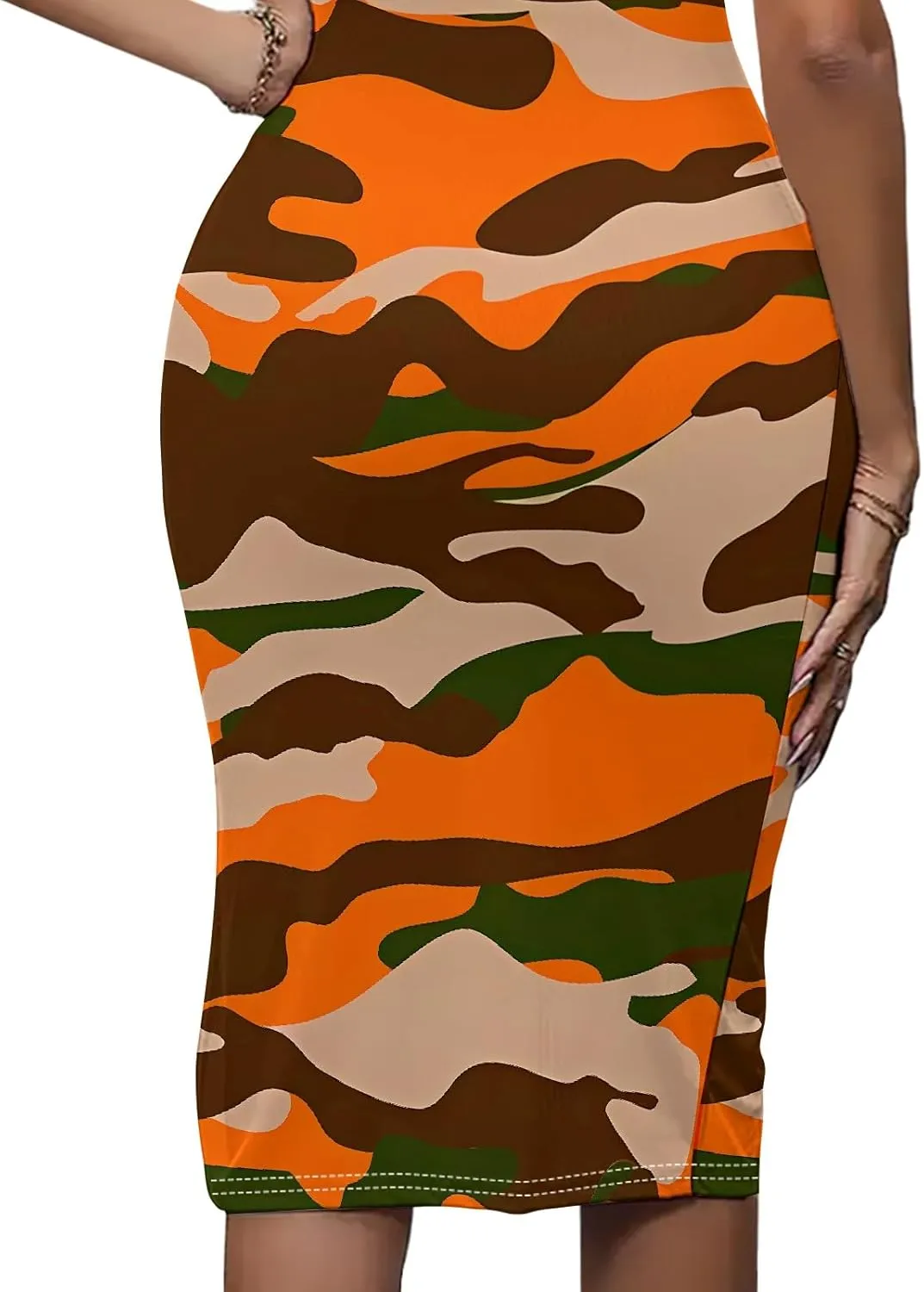 Women's Summer Midi Bodycon Dresses Slim Fit Casual Party Club Trendy Sleeveless Tank Dress