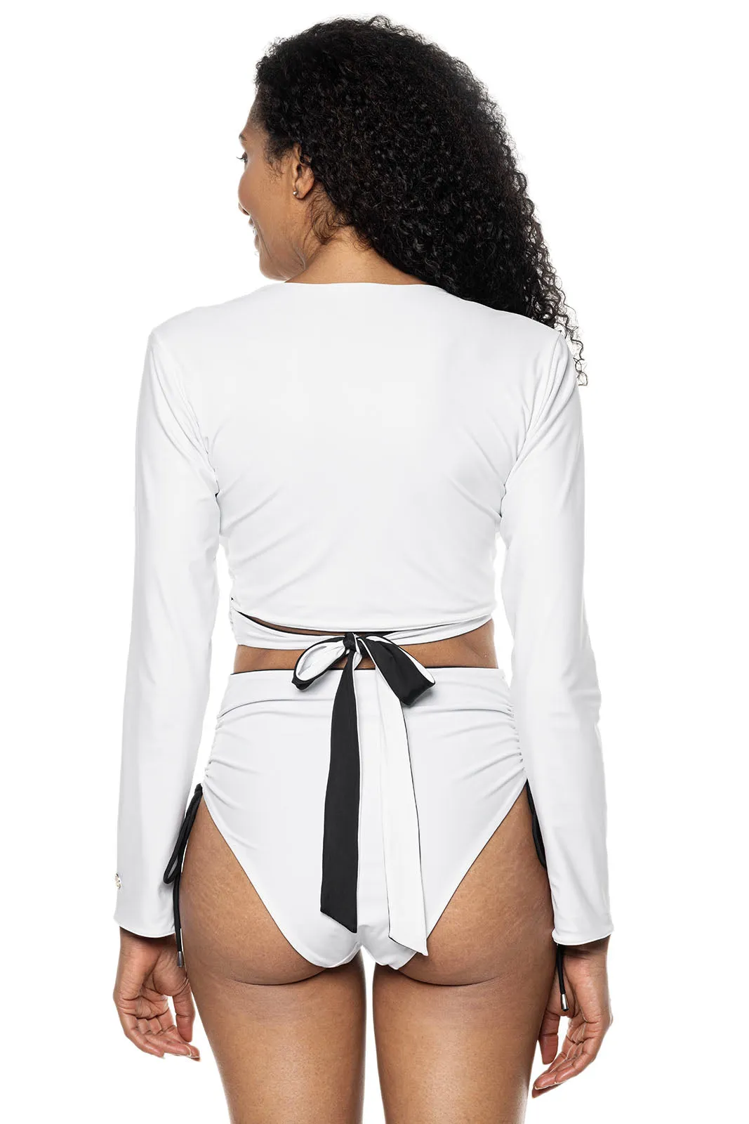 Women's Sunny Isles Reversible Wrap Shrug  |  White/Black Reversible