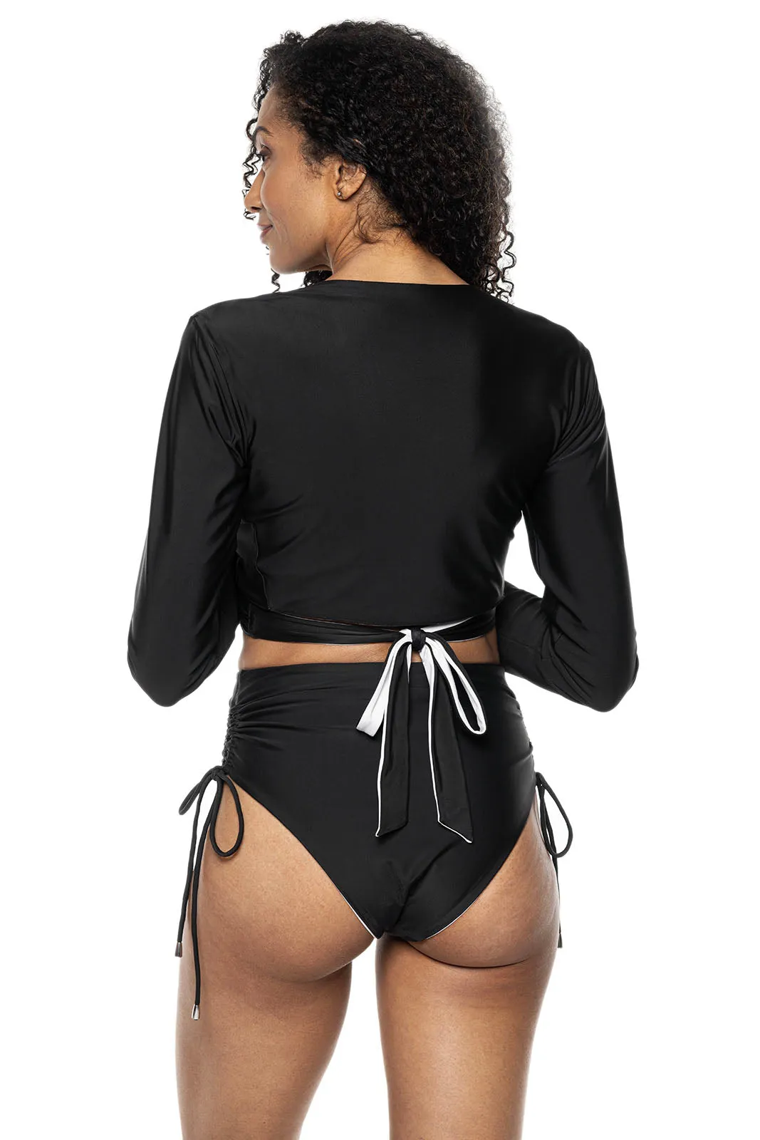 Women's Sunny Isles Reversible Wrap Shrug  |  White/Black Reversible